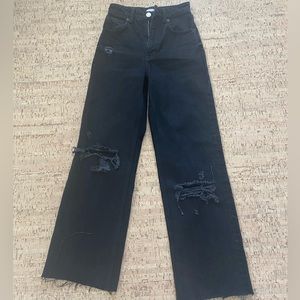 zara wide leg high rise jeans